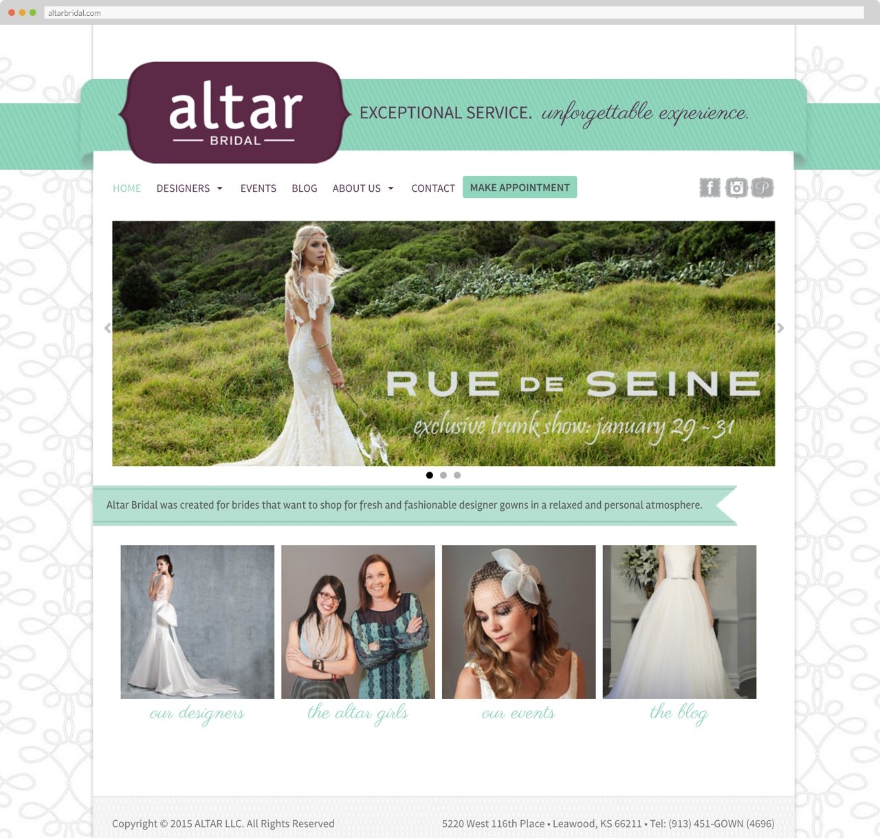 Altar Bridal homepage