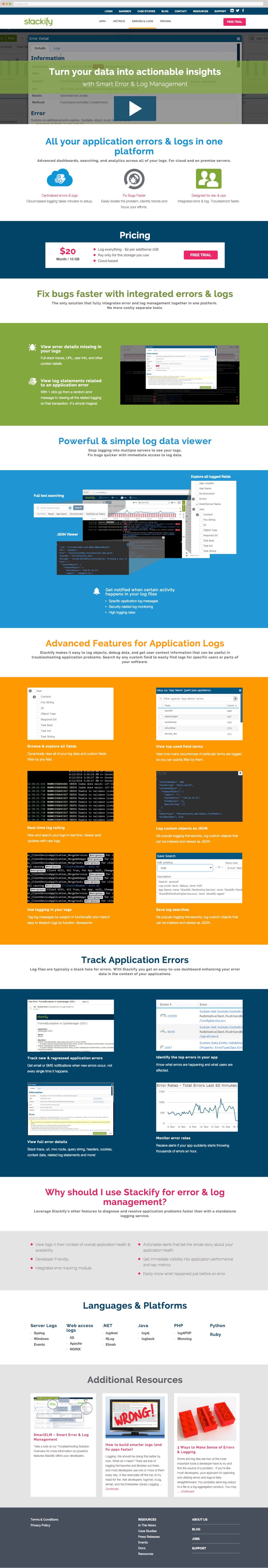 Stackify Errors & Logs