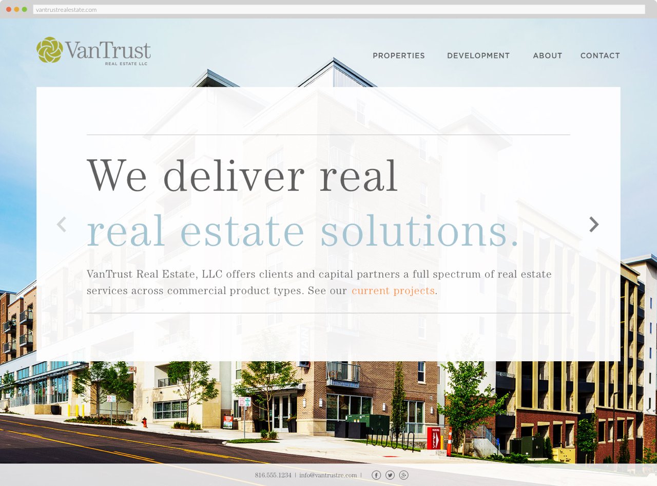 VanTrust Real Estate - Homepage, Hovered