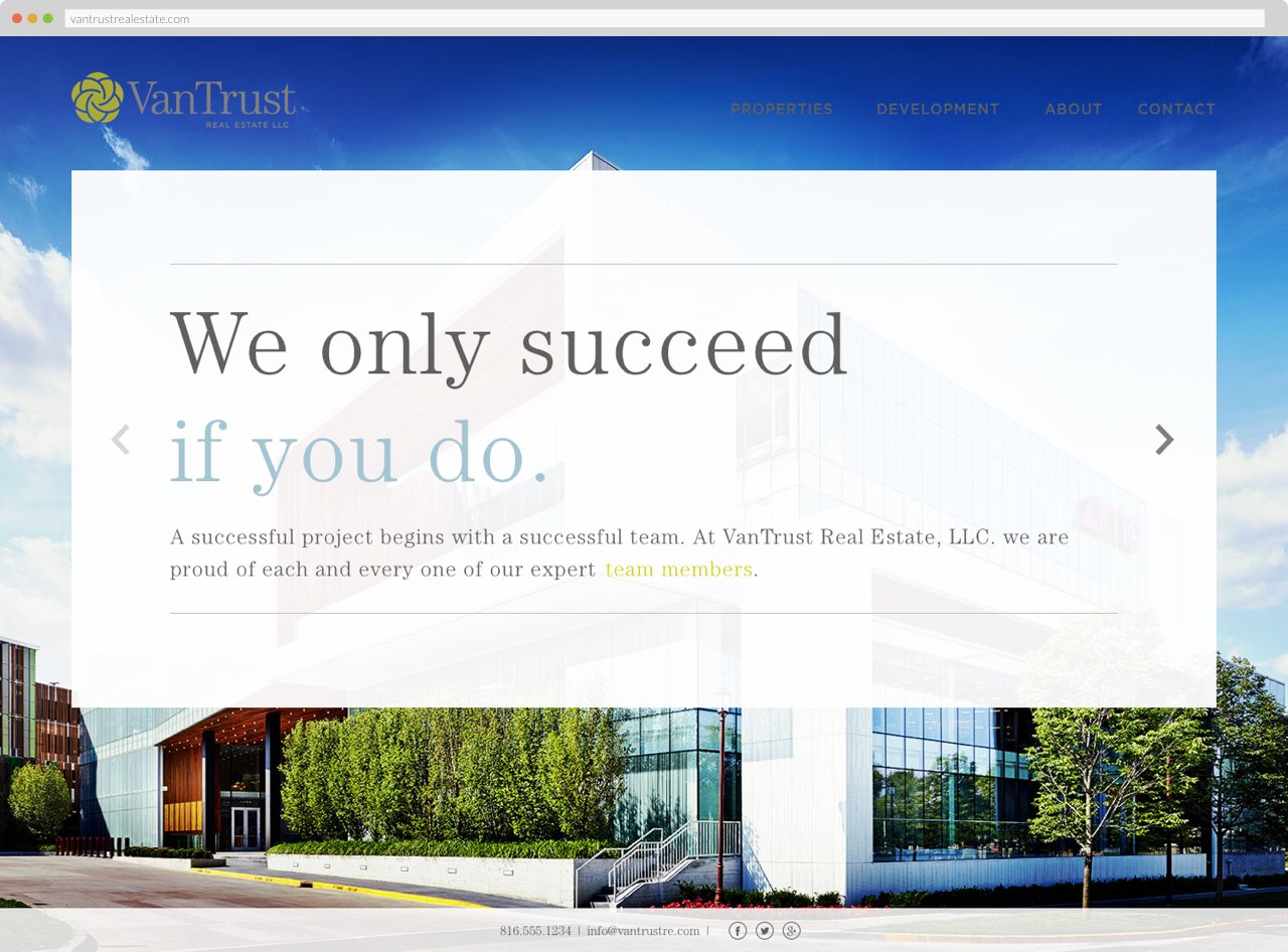 VanTrust Real Estate - Homepage, Hovered